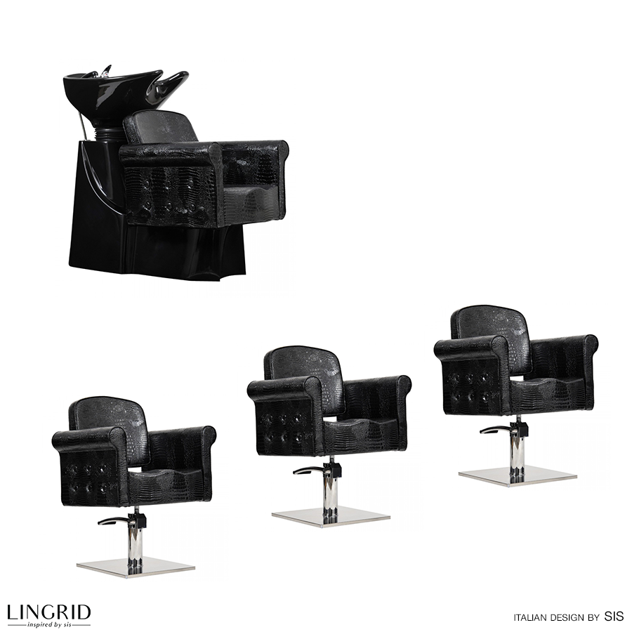 Kirpyklos komplektas MIAMI BLACK II 3+1 Kirpyklos komplektas MIAMI BLACK II 3+1